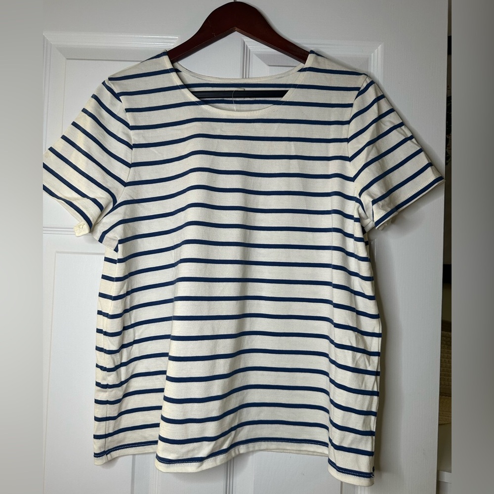 Madewell Women’s Stripe Heavyweight tee Sz L